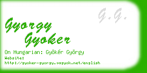 gyorgy gyoker business card