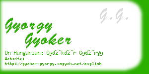 gyorgy gyoker business card